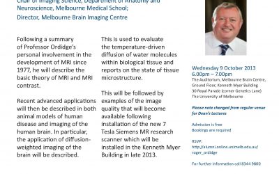 Professor Roger Ordidge presents “MRI in Biomedicine”